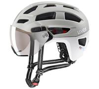 uvex Finale Visor Casco de Bicicleta, Adultos Unisex, Sand-White Matt, 52-57 cm