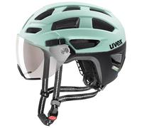 uvex Finale Visor - Casco de Bicicleta Seguro para Adultos - Ajuste de Talla individualizado - 100% protección UVA, UVB y UVC - Jade-Black Matt - 52-57 cm