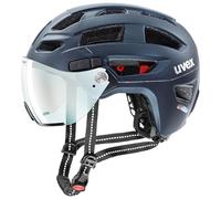 uvex Finale Visor V Casco de Bicicleta, Adultos Unisex, Deep Space Matt, 52-57 cm