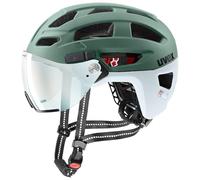uvex Finale Visor V Casco de Bicicleta, Adultos Unisex, Moss Green-Cloud Matt, 56-61 cm, 2025