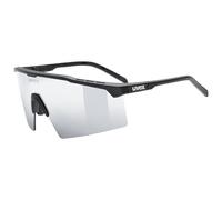 Uvex flowline - Gafas de deporte para adultos - 100% protección UVA, UVB y UVC - tintadas para realzar el contraste - black matt/mir.silver - one size