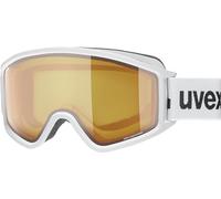 uvex g.gl 3000 LGL, gafas de esquí unisex, antivaho, campo visual ampliado antivaho, white matt/lasergold lite-blue, one size