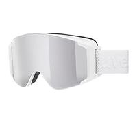 uvex g.gl 3000 TO, gafas de esquí unisex, campo visual ampliado antivaho, con lente intercambiable, white matt/silver-clear, one size