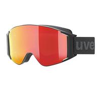 uvex g.gl 3000 TO, gafas de esquí unisex, con lente intercambiable, campo visual ampliado antivaho, black matt/red-lasergold lite, one size