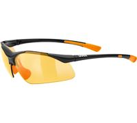Uvex sportstyle 223, gafas deportivas unisex, de espejo, comodidad sin presión y sujeción perfecta, black orange/orange, one size