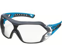 Uvex Pheos nxt Guard - Gafas de protección - Gafas de planchado con 100% protección UV - Interior antivaho, exterior extremadamente resistente a los arañazos y sin metal - transparente - azul