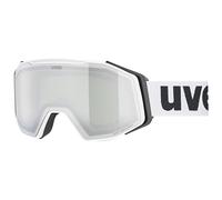 uvex gravity FM Gafas de esquí, Adultos unisex, white matt/silver-green, one size