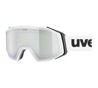 uvex gravity FM - Gafas de esquí para adultos - filtro categoría 2 - tintadas para realzar el contraste - white m. dl/silver-green - one size
