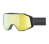 uvex gravity FM - Gafas de esquí para adultos - filtro categoría 3 - tintadas para realzar el contraste - black m.dl/yellow-orange - one size