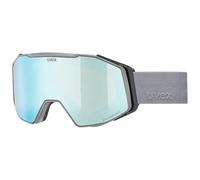 uvex gravity FM - Gafas de esquí para adultos - filtro categoría 3 - tintadas para realzar el contraste - rhino matt dl/ice-green - one size