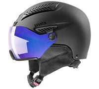 uvex hlmt 600 vario, casco de esquí robusto unisex, con visera, ajuste de talla individualizado, black matt, 57-59 cm