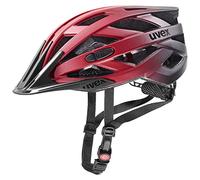 Uvex i-Vo CC - Casco polivalente Ligero para Mujeres y Hombres - Ajuste Individual - Ampliable con luz LED - Red Black - 52-57 cm