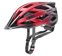 Uvex i-Vo CC - Casco polivalente Ligero para Mujeres y Hombres - Ajuste Individual - Ampliable con luz LED - Red-Black Matt - 52-57 cm