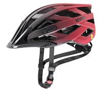 Uvex i-Vo CC MIPS - Casco polivalente Ligero para Mujeres y Hombres - Sistema MIPS - Ampliable con luz LED - Black-Red Matt - 52-57 cm