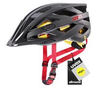 Uvex i-Vo CC MIPS - Casco polivalente Ligero para Mujeres y Hombres - Sistema MIPS - Ampliable con luz LED - Titan - Red Matt - 52-57 cm