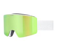 Uvex ignite FM Gafas de esquí, Adultos unisex, white matt/mirror green, one size