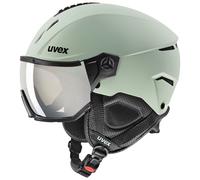 Uvex Instinct Visor, casco de esquí con visera, verde claro 59-61cm Oxid Green Matt