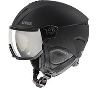 uvex instinct visor, casco de esquí robusto unisex, con visera, ajuste de talla individualizado, black matt, 60-62 cm