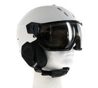 uvex instinct visor, casco de esquí robusto unisex, con visera, ajuste de talla individualizado, white-black matt, 53-55 cm