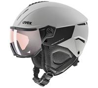 Uvex Instinct Visor Pro V, casco de esquí con visera, gris 53-56cm Grey Matt