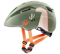 uvex Kid 2 CC - Casco de Bicicleta Ligero para niños - Ajuste de Talla individualizado - luz LED Opcional - Sage Green Dino Matt - 46-52 cm
