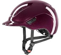 uvex kidoxx - Casco de equitación Infantil Ligero con Ajuste Individual y ventilación óptima - Burgundy Shiny