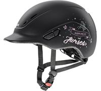 uvex kidoxx - Casco de equitación Infantil Ligero con Ajuste Individual y ventilación óptima - Happyhorse Negro Mate