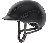 uvex kidoxx - Casco de equitación Infantil Ligero con Ajuste Individual y ventilación óptima - Negro Mate