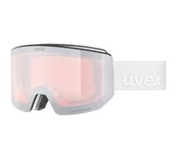 uvex lace ATTRACT - Gafas de esquí para adultos - filtro categoría 2 - tintadas para realzar el contraste - white dl/FM silver-ora - one size