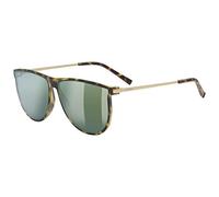 uvex LGL 47, gafas de sol unisex, de espejo, filtro cat. 3, havanna matt/mirror green, one size