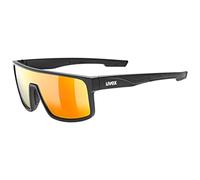 Uvex LGL 51, gafas de sol unisex, de espejo, filtro cat. 3, black matt/red, one size