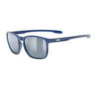 uvex LGL 52 - Gafas de Sol para adultos - fuerte protección UV - tintadas para realzar el contraste - transparent blue/smoke gray - one size