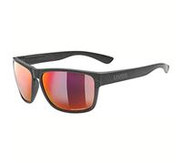 uvex LGL ocean P, gafas de sol unisex, polarizadas, de espejo, black matt/red-red, one size