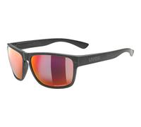 uvex LGL ocean P, gafas de sol unisex, polarizadas, de espejo, black matt/red-red, one size