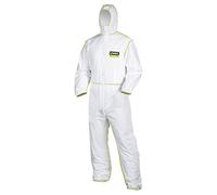 Uvex Mono desechable de protección química 5/6 Confort Blanco/Lima Talla, L