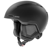 uvex Monte LT - Casco de esquí Robusto, Ligero y Elegante para Mujeres y Hombres con Ajuste de Talla Individual - Negro Mate - 56-59 cm