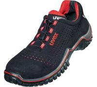 Uvex Motion Estilo Halbzapatos S1 69988 Negro, Rojo (69988) 42 (Weite 11)