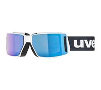 uvex mtn tour - Gafas de deporte para adultos - antivaho - tintadas para realzar el contraste - white matt/mir.blue - one size
