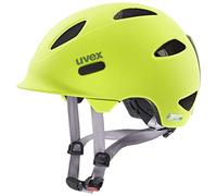 uvex oyo, casco infantil ligero, ajuste de talla individualizado, luz LED opcional, neon yellow-moss green matt, 45-50 cm