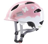 uvex oyo style, casco infantil ligero, ajuste de talla individualizado, luz LED opcional, butterfly pink, 45-50 cm