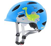 uvex OYO Style, Casco Infantil Ligero, Ajuste de Talla individualizado, luz LED Opcional, Dino Blue Matt, 50-54 cm