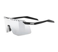 uvex pace stage s - Gafas de deporte para adultos - 100% protección UVA, UVB y UVC - tintadas para realzar el contraste - black matt/mir.silver - one size