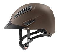 uvex perfexxion II, casco de equitación robusto unisex, ajuste de talla individualizado, ventilación óptima, brown matt, 52-55 cm