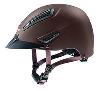 uvex perfexxion II, casco de equitación robusto unisex, ajuste de talla individualizado, ventilación óptima, brown matt, 59-61 cm