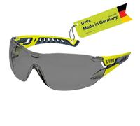 Uvex pheos nxt - Premium-Schutzbrille - innen beschlagfrei, außen extrem kratzfest & chemikalienbeständig - anthrazit/lime, getönt - one size