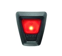 uvex Plug-in LED XB052 luz, Compatible con Modelos uvex Active, luz Fija o Intermitente, Black-Red, One Size