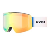 uvex provoqe FM - Gafas de esquí para adultos - filtro categoría 1 - tintadas para realzar el contraste - black matt dl/green-clea - one size