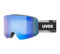 uvex provoqe FM - Gafas de esquí para adultos - filtro categoría 2 - tintadas para realzar el contraste - black matt dl/blue-clear - one size