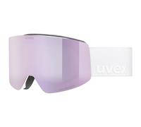 uvex provoqe FM - Gafas de esquí para adultos - filtro categoría 3 - tintadas para realzar el contraste - white matt dl/rose-clear - one size