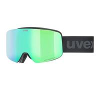 Uvex pwdr FM, gafas de esquí, junior, negro/verde Onesize Black Matt